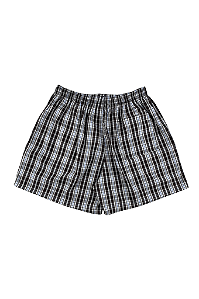 Short Masculino Xadrez Algodão Com Cordão Plus Size Slagbaai