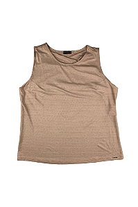 Blusa Regata Visco Effect Bege CV Mirasul