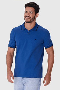 Camisa Polo Básica Masculina Slim Bordado Frontal Em Piquet Premium Malwee