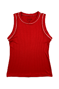 Blusa Regata Femenina Básica Lisa Gola Redonda Viscose Malwee