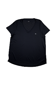 Blusa Manga Curta Feminina Gola V Mullet Dry ComFort Poliamida Malwee