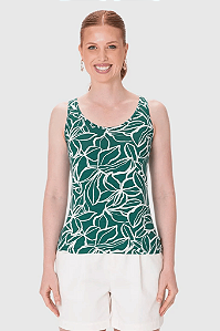 Regata Justa Feminina Estampa Digital Em Viscose Stretch Malwee