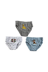 Kit 3 Cuecas Infantis da Disney Mickey Mouse Lupo