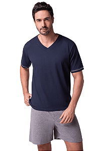 Pijama Curto Gola V Lupo