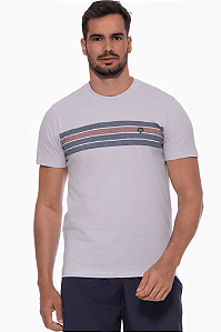Camiseta Gola Redonda Classica Textura Linho Dockston