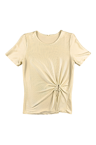 Blusa Feminina Gola Redonda com Detalhe Exclusivo Marialícia