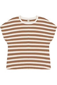Blusa Feminina Em Ribana de Viscose Listrada Rovitex
