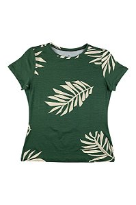 Blusa Feminina Manga Curta Slim Estampada Malwee
