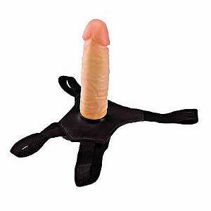 Strap On - cinta com pênis realístico - Pele 16x4cm