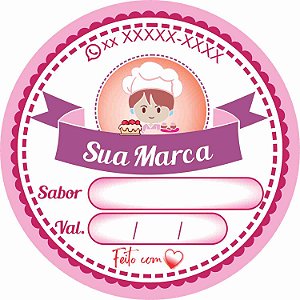 2000 Adesivos Bolo de Pote Personalizado 5x5cm