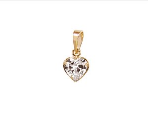 MB 0813 Medalha Ponto De Luz De Coração BRUNA Semijoias.