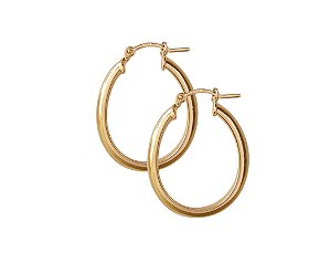 BB 1790 Brinco Argola Gota Tubolar 3,5CM BRUNA Semijoias