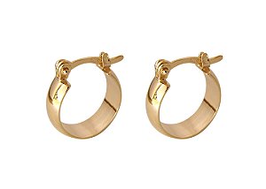 BB 1941 Brinco Argola Oval Lisa 1.3CM BRUNA Semijoias