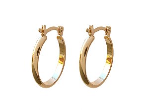 BB 1975 Brinco Argola Oval 2CM BRUNA Semijoias