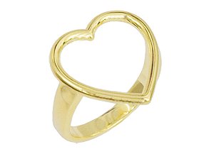 AB 1840 Anel Coração Vazado Liso BRUNA Semijoias
