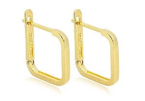 BB 3175 Brinco Quadrado Liso Tamanho P Com 1,5CM BRUNA Semijoias