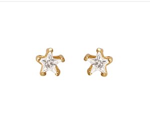 BB 2089 Brinco Zirconia Estrela Pequena BRUNA Semijoias