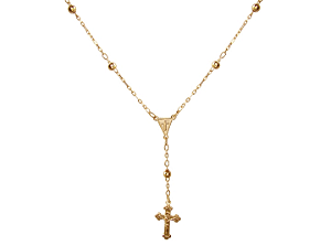 GB 0087 Gargantilha Terço Dourado 45CM BRUNA Semijoias