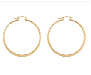 BB 2137 Brinco Argola Chapada 4,5cm BRUNA Semijoias