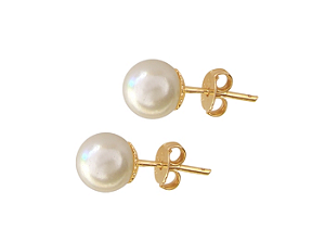 BB 0530 Brinco Pérola 7mm BRUNA semijoias