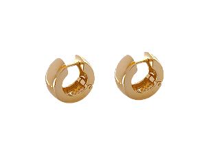 BB 1835 Brinco Argola Polida Bojuda Fecho Click 1,5cm BRUNA Semijoias