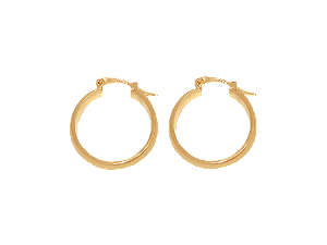 BB 1920 Brinco Argola Polida Abaulada 2,5cm BRUNA Semijoias