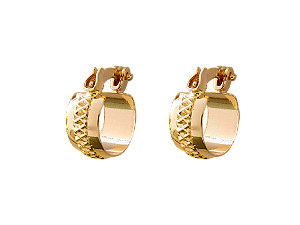 BB 1932 Brinco Argolinha Infantil 1CM Trabalhada BRUNA Semijoias