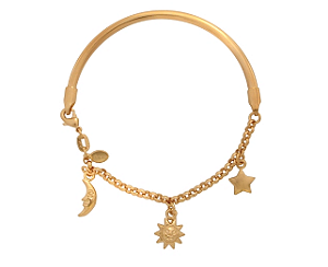 BP 0250 Meia Tubolar Meia Elo Português 6cm Com Lua/Estrela/Sol BRUNA Semijoias