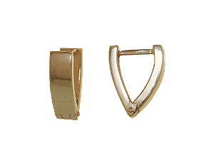 BB 2645 Brinco Argola Em V Lisa 1,7CM BRUNA Semijoias