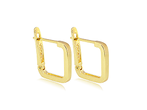 BB 3174 Brinco Argola Quadrada Lisa 1,2CM BRUNA Semijoias