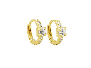 BB 3088 Brinco Piercing c/ Cristal 1CM BRUNA Semijoias