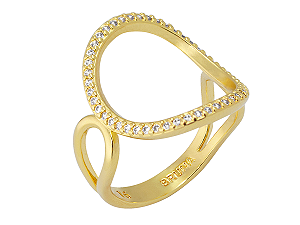 AB 1883 Anel Argola Vazada Micro Cravação BRUNA Semijoias