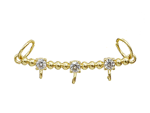 MB 1272 Medlaha Canga 3 Lugares com Zircônias BRUNA Semijoias