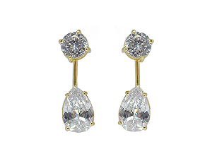 BB 2952 Brinco 2 em 1 Zircõnia BRUNA Semijoias