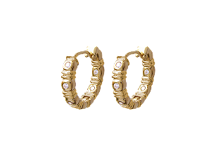 BB 2236 Brinco Argola Trabalhada 1,9CM BRUNA Semijoias