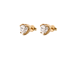 BB 1916 Brinco Coração Zircõnia 0,7CM BRUNA Semijoias