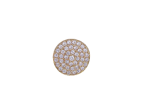 MB 1069 Medalha Redonda Cravejada Zirconias 1,1CM BRUNA Semijoias