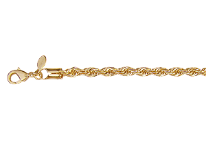 CE 0086 Corrente Cordão Torcido Dourado 4mm BRUNA Semijoias