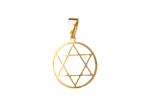 MB 0131 Medalha Estrela de Davi 2CM BRUNA Semijóias