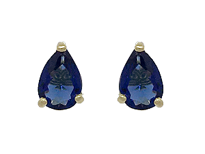 BB 2867 Brinco Gota Azul Escuro 6mm BRUNA Semijoias