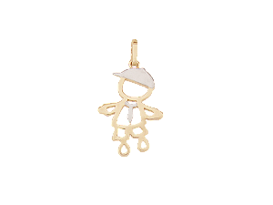 MB 1096 Medalha Menino Vazado 2,3CM BRUNA Semijoias