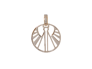 MB 1103 Medalha Nossa Senhora Aparecida Vazada Redonda 1,9CM BRUNA Semijoias