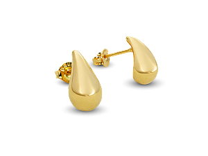 BB 3326 Brinco Taila Mini Gota Lisa 1,4cm BRUNA Semijóias