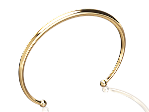 BP 0534 Bracelete Aberto Liso 5,5cm BRUNA Semijoias