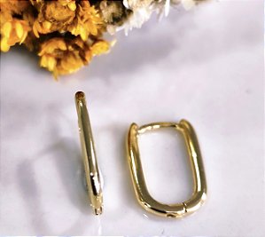 BB 3408 Brinco Argola Polida Oval(2cm) BRUNA Semijóias