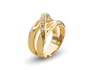 AB 1972 Anel 2 Arcos Com 1 Faixa Cravejado BRUNA Semijoias