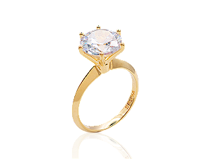 AB 1987 Anel Solitário Grande 10mm BRUNA Semijoias