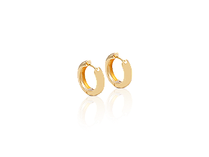 BB 3386 Brinco Argola Tubolar Liso 2cm BRUNA Semijoias