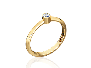 AB 1982 Anel Liso Solitário Pequeno 4mm BRUNA Semijoias