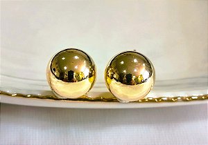 BV 2544 Brinco Bola Lisa (10mm) Yellow Semijóias